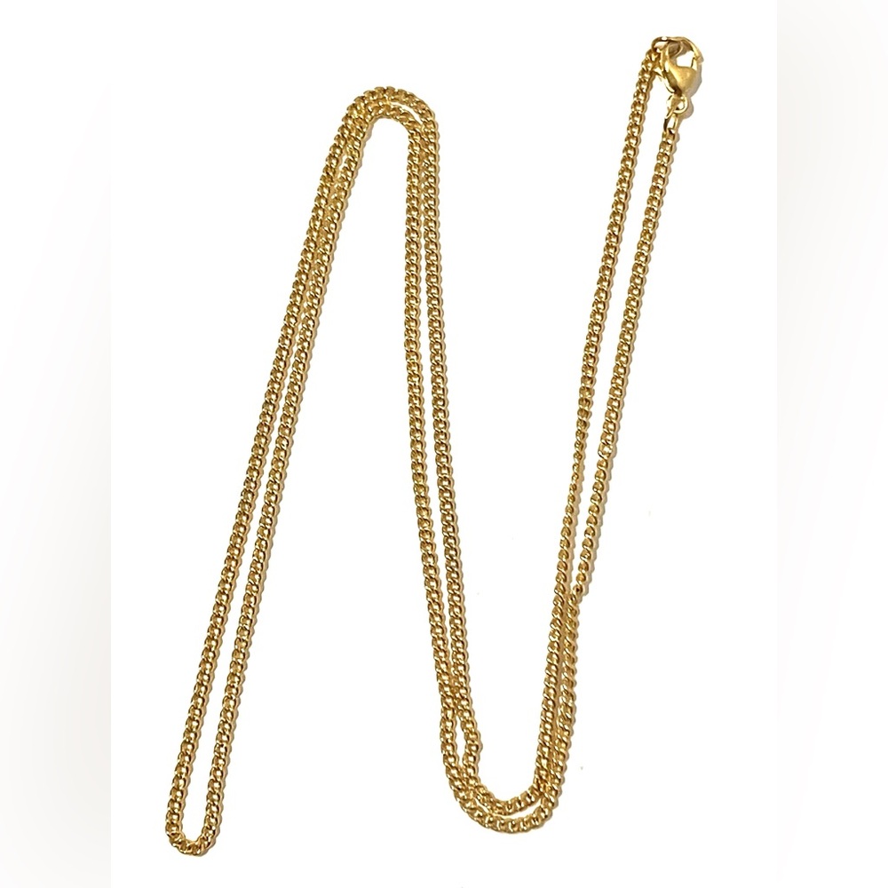Swarovski Dainty Gold Tone Curb Chain Necklace 21”